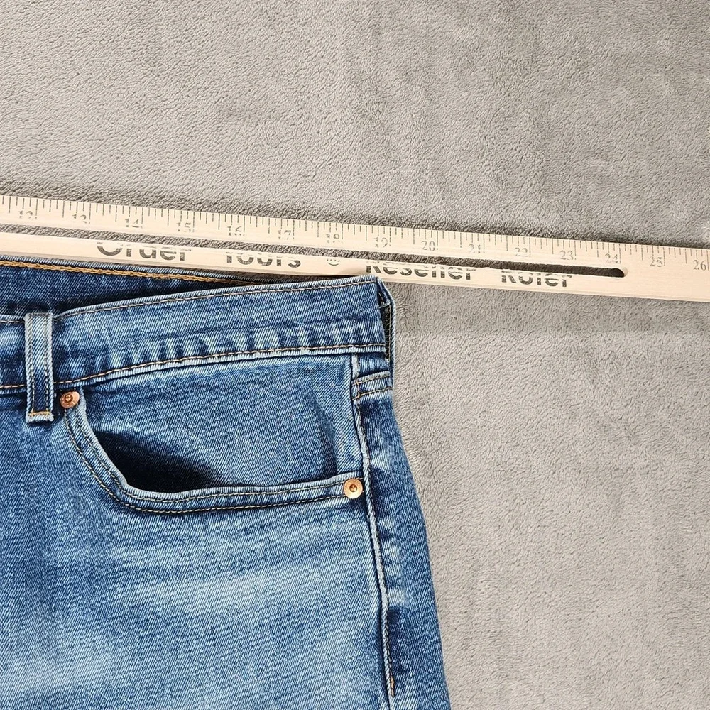 Levis 505 Jeans‎ Mens 38x29 Stone Wash Blue Regular Straight Stretch Denim Pants